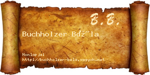 Buchholzer Béla névjegykártya